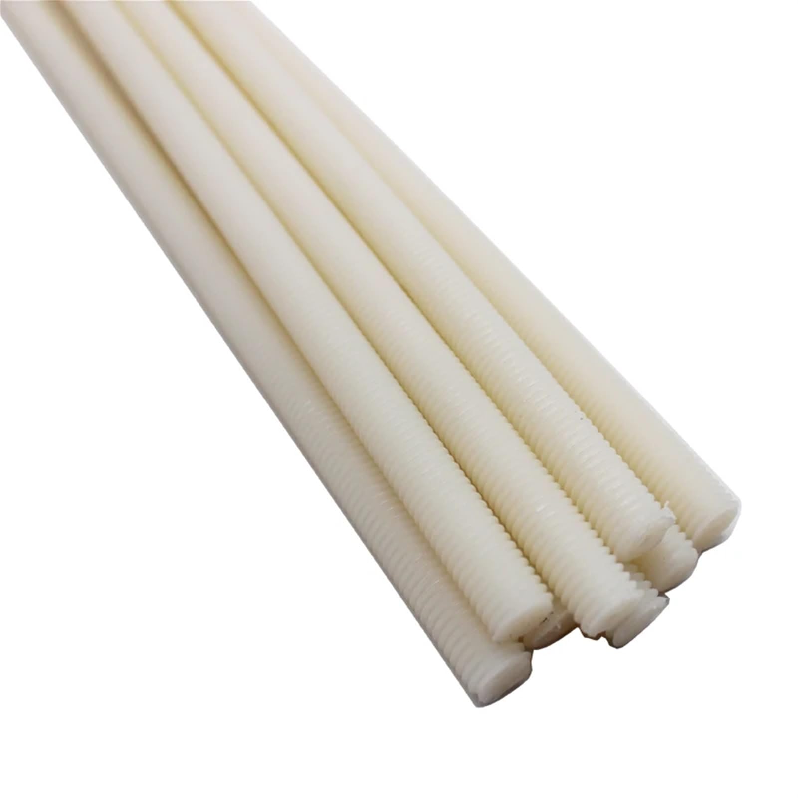 GIJMZY Polyethylene Round Rod Nylon Threaded Rods M4 M5 M6 M8 M10 M12 M16 M20(M16x2x500mm 1pc)