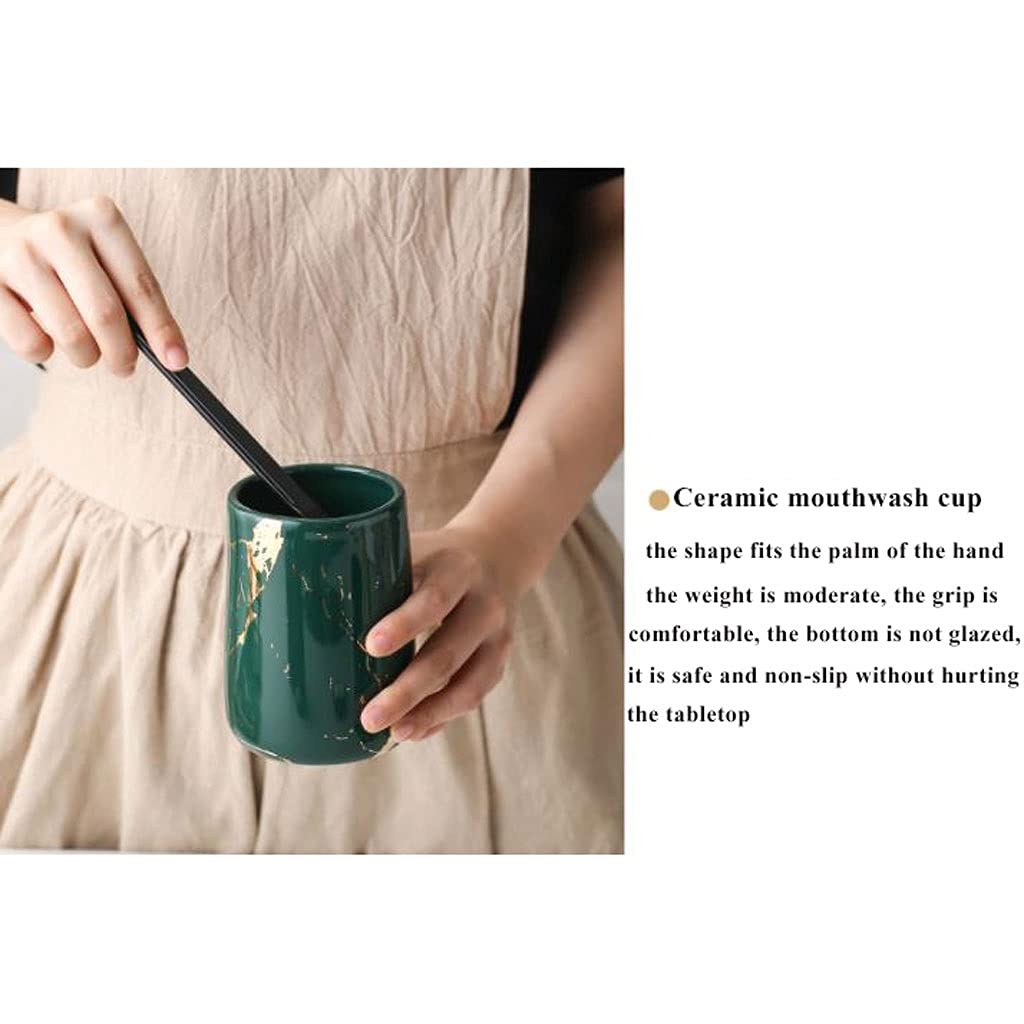 Ceramiczny dozownik mydła zestaw akcesoriów łazienkowych – 5-częściowy zestaw łazienkowy z dozownikiem balsamu, kubkiem na szczoteczkę do zębów, kubkiem i mydelniczką do dekoracji domu