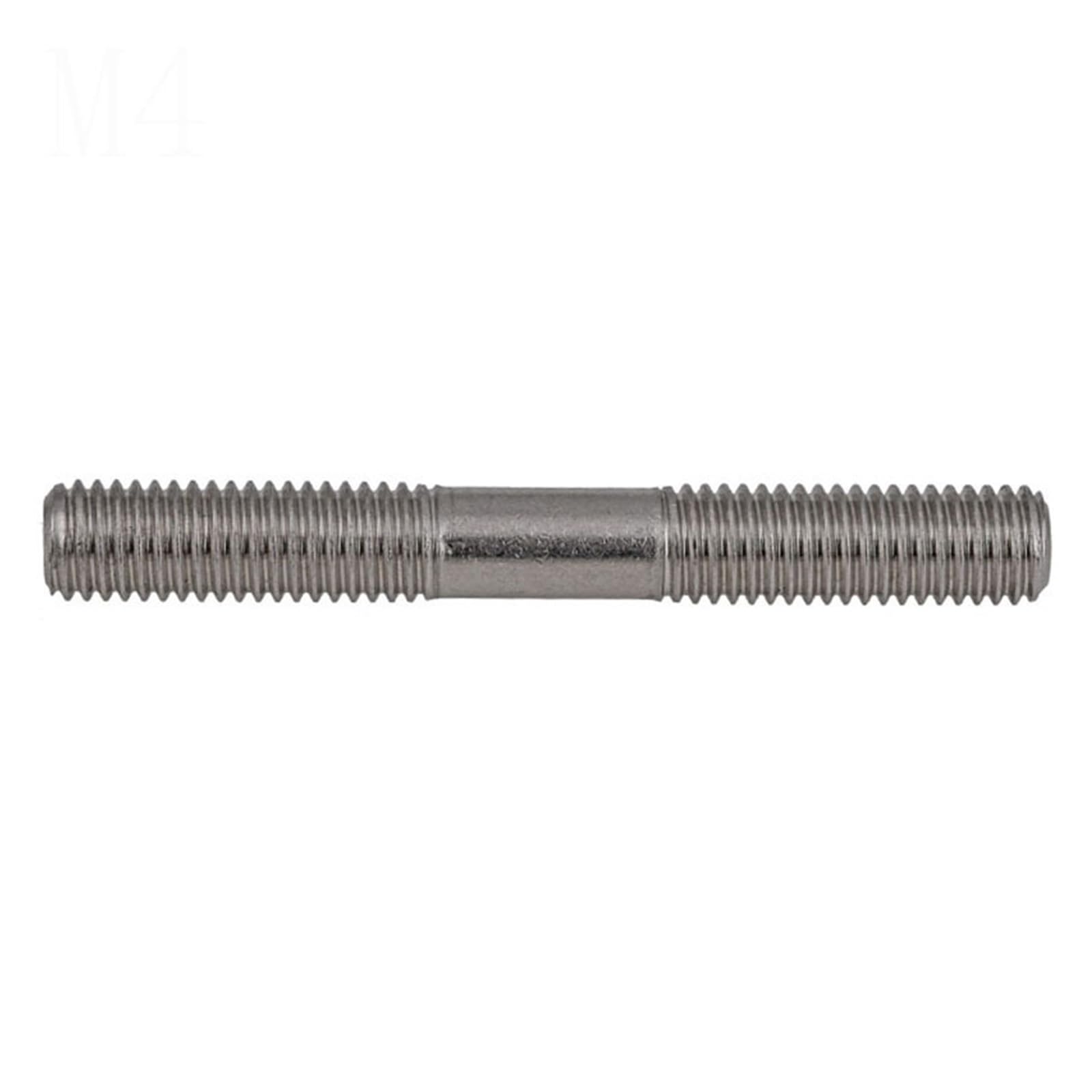 Perno a doppia estremità in acciaio inossidabile, Bulloni prigionieri filettati a doppia estremità, confezione da 3, acciaio inossidabile 304, M16-2,0 x 45 mm-200 mm(M16x120mm)