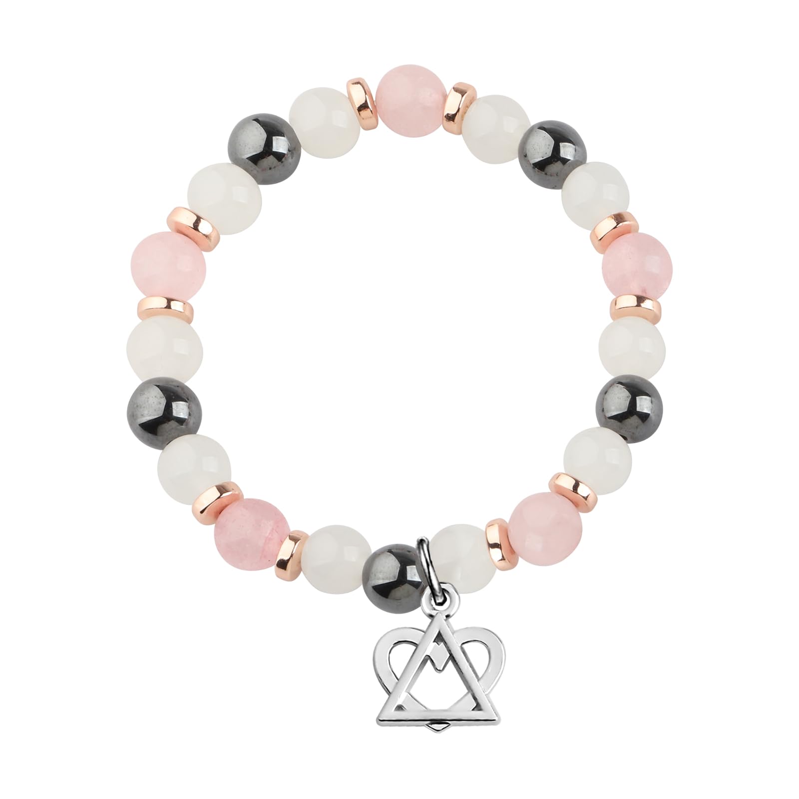 WSNANG Adoption Heart Triangle Charm Bracelet Adoption Symbol Jewelry Foster Mom Gotcha Day Gift