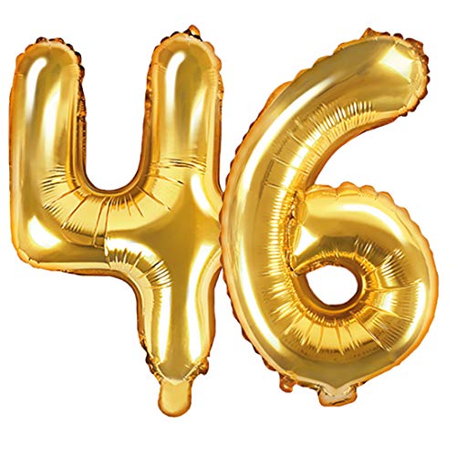 Palloncino FOIL MYLAR numero 46 colore ORO 35 cm