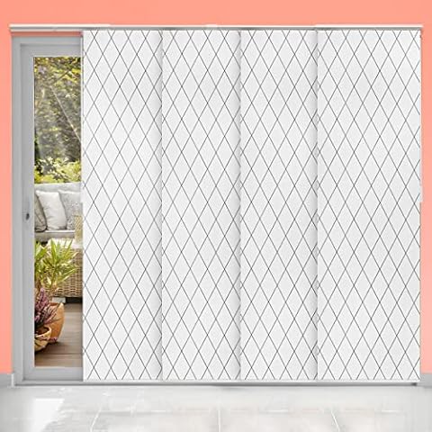 CHICOLOGY Sliding Door Blinds, Blinds for Sliding Glass Doors, Sliding Glass Door Blinds, Vertical Blinds for Patio Doors, Room Divider, Diamond, W:46-86 x H: 0-96 inch Cover