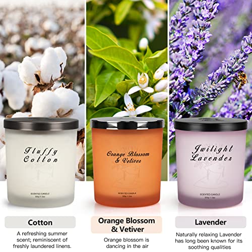 3 Pack Candles For Home Scented, Aromatherapy Candles Gifts Set For Women, 33.9 Oz 210 Hour Long Lasting Soy Candles, Lavender Scented Candles Set For Mother's Day Birthday Thanksgiving Anniversary #TOP2