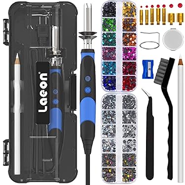 AMAZON - Hotfix Rhinestone Applicator Tool, Hot Fixed Applicator Rhinestones Kit, Bedazzler Kit with Rhinestones for clothes, Bigger Gems Crystal Pen Setter, 15 Colors Rinestones Set, AB Crystal,DIY for crafts