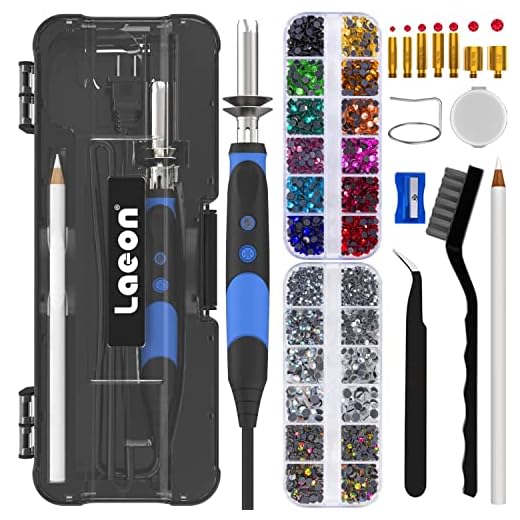 Hotfix Rhinestone Applicator Tool, Hot Fixed Applicator Rhinestones Kit, Bedazzler Kit with Rhinestones for clothes, Bigger Gems Crystal Pen Setter, 15 Colors Rinestones Set, AB Crystal,DIY for crafts