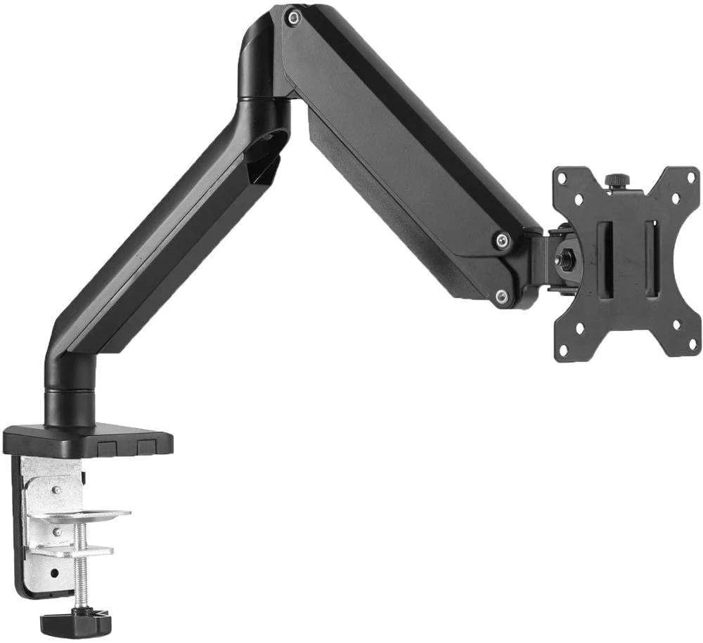DKE Stand Hanger Under Desk Clamp Holder Aluminum Monitor Adjustable arm Height Adjustment Monitor Desktop Screen Stand Installation