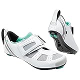 Louis Garneau Women's Tri X-Speed 3 Triathlon Bike Shoes, White/Mojito, US (9), EU (40)