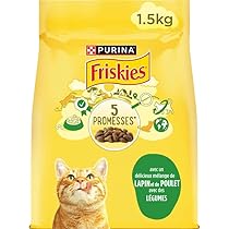 FRISKIES Coniglio, Pollo e Verdure – 1,5 KG – Crocchette per gatti adulti