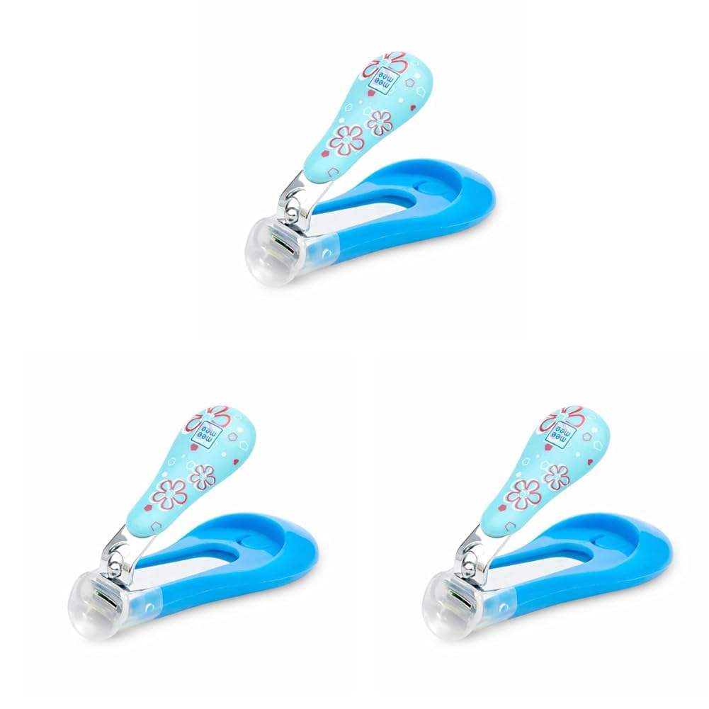 Mee Mee Protective Baby Nail Clipper with Skin Guard, Blue, Safe & Precise Nail Cutting Tool for Babies, Pack of 3-image-46
