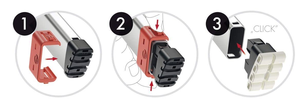 Hailo EasyClix Wechselfüße Living Größe L, Wechselfuß-Set für Hailo Stehleitern, Leiter-Zubehör, einfach zu wechseln, rutschfester Stand, schützt empfindliche Böden vor Kratzern, aktuelle Ausführung