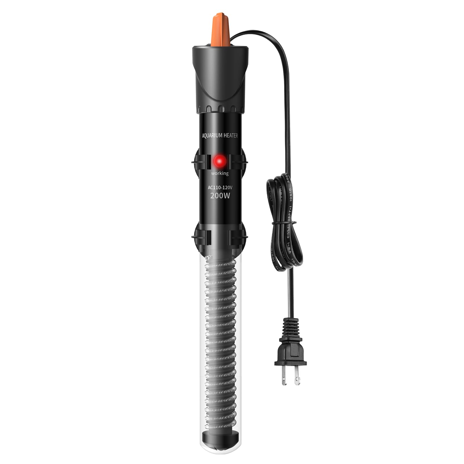 Chauffage d'aquarium 200W HiTauing submersible réglable pour eau douce