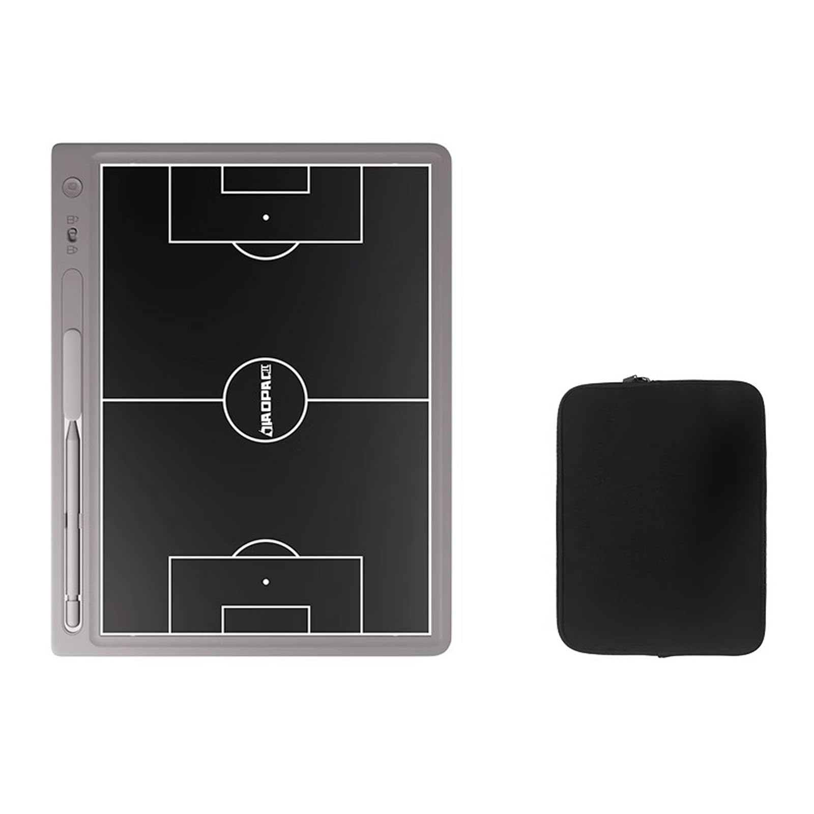 Tablero Electrónico de Entrenamiento de Fútbol, Pizarra Táctica LCD de Fútbol, Pizarra Entrenador, Tablero Táctico Portátil, Pizarras Estratégicas con Lápiz y Bolsa de Almacenamiento(15in)