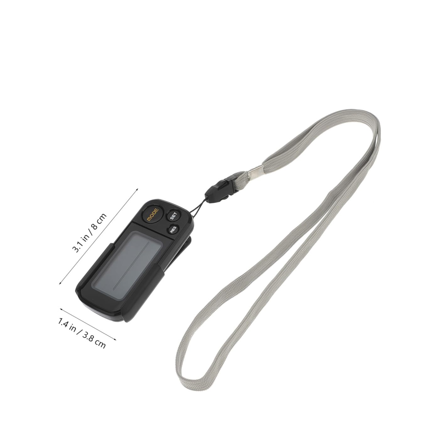 Digitaler Schrittzähler mit 30-Tage Speicher für Fitness und Sport | Silber, Abs Gehäuse mit Elektronischen Elementen, Misst Schritte, Strecke und Kalorienverbrauch