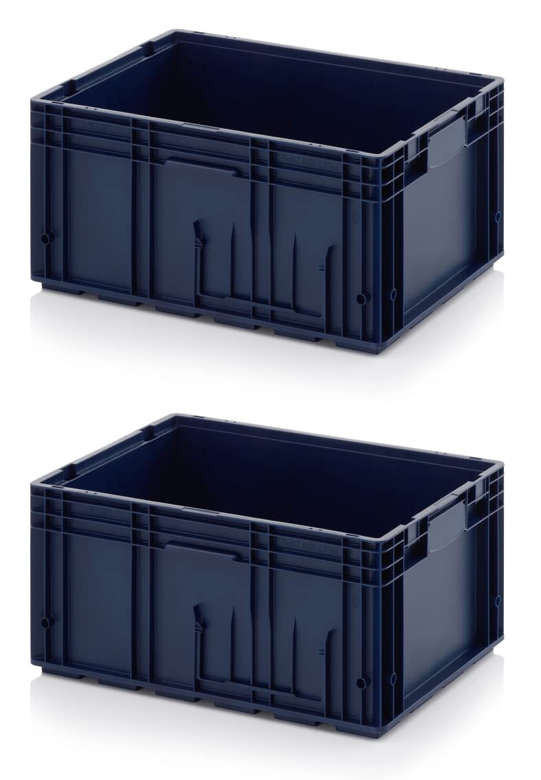 2x R-KLT Behälter 60 x 40 x 28 * Kleinladungsträger blau 60x40x28 Eurobehälter Industrie KLT 6429