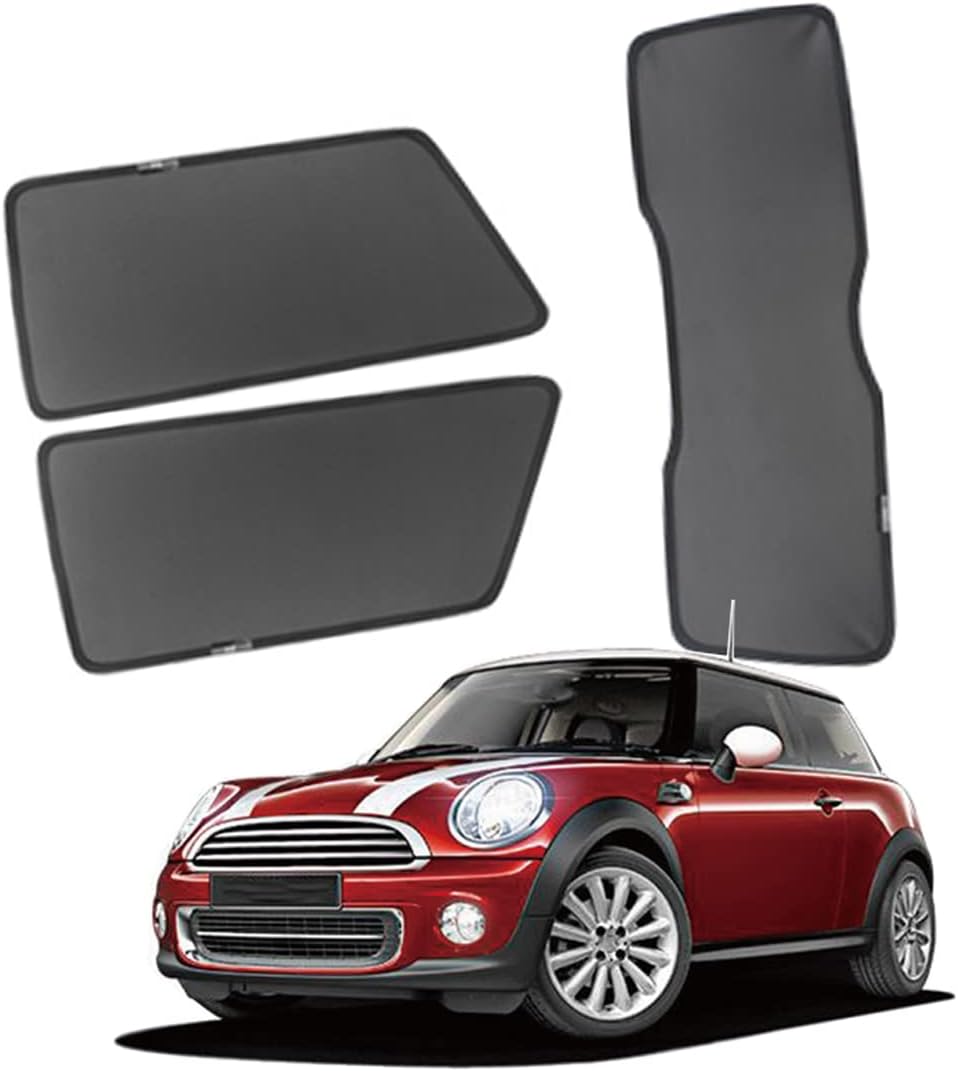 Car Window Shade for Kids Side Window Sun Shade for Mini R56 Magnetic Curtain Sun UV Protection Covers for Baby Sleeping Auto Accessories,Rear-Window+Back-windscreen-3PCS