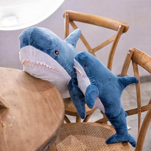 Image of XIYUAN 23.6inchShark Plush Stuffed Toy Pillow Soft Cute Shark Throw Pillow Cushion Large Shark Plush Stuffed Animal Toy CushionPillow Kids and Adult Gift