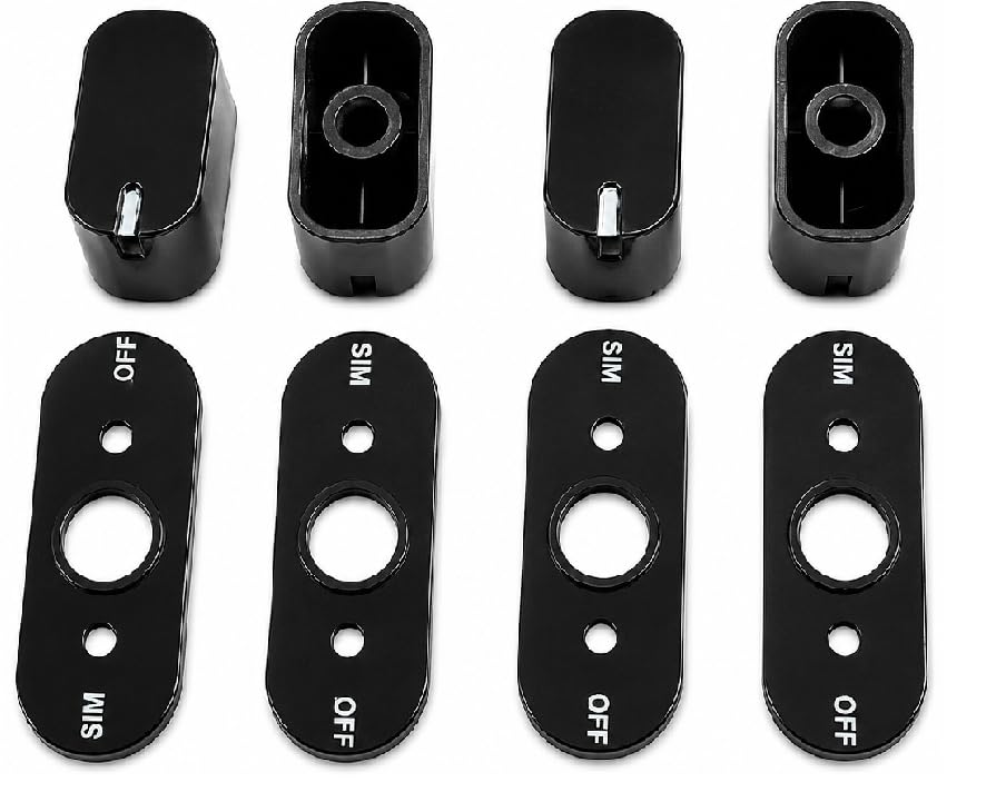 Image of Universal fit Knob for Gas Stove Replacement Parts | Long Lasting, Smooth Operation, Premium PVC On-Off Push Type 8 MM Spindle Black Knob for All Sleek Slim Modal Gas stoves(P4, Pack of-4)