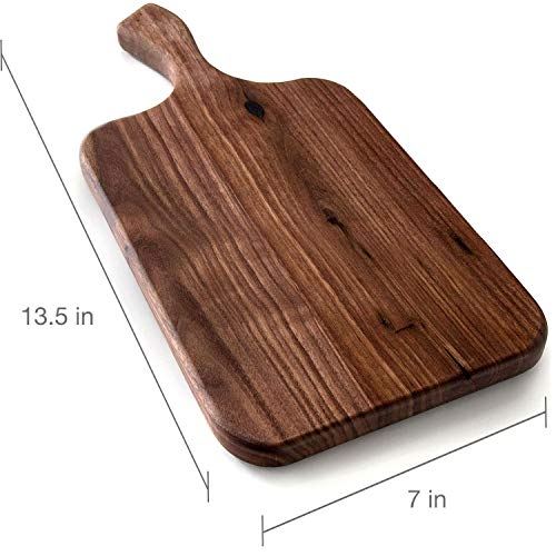 Tabla de cortar rectangular de madera nogal 34x17 cm miniatura 5