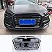 Auto-Frontgrill, KüHlergrill-FrontstoßStange, KüHlergrill-Ersatzauto FüR Audi Audi A3/S3 8V 2017-2019 RennzubehöR Hole Silver Chrome