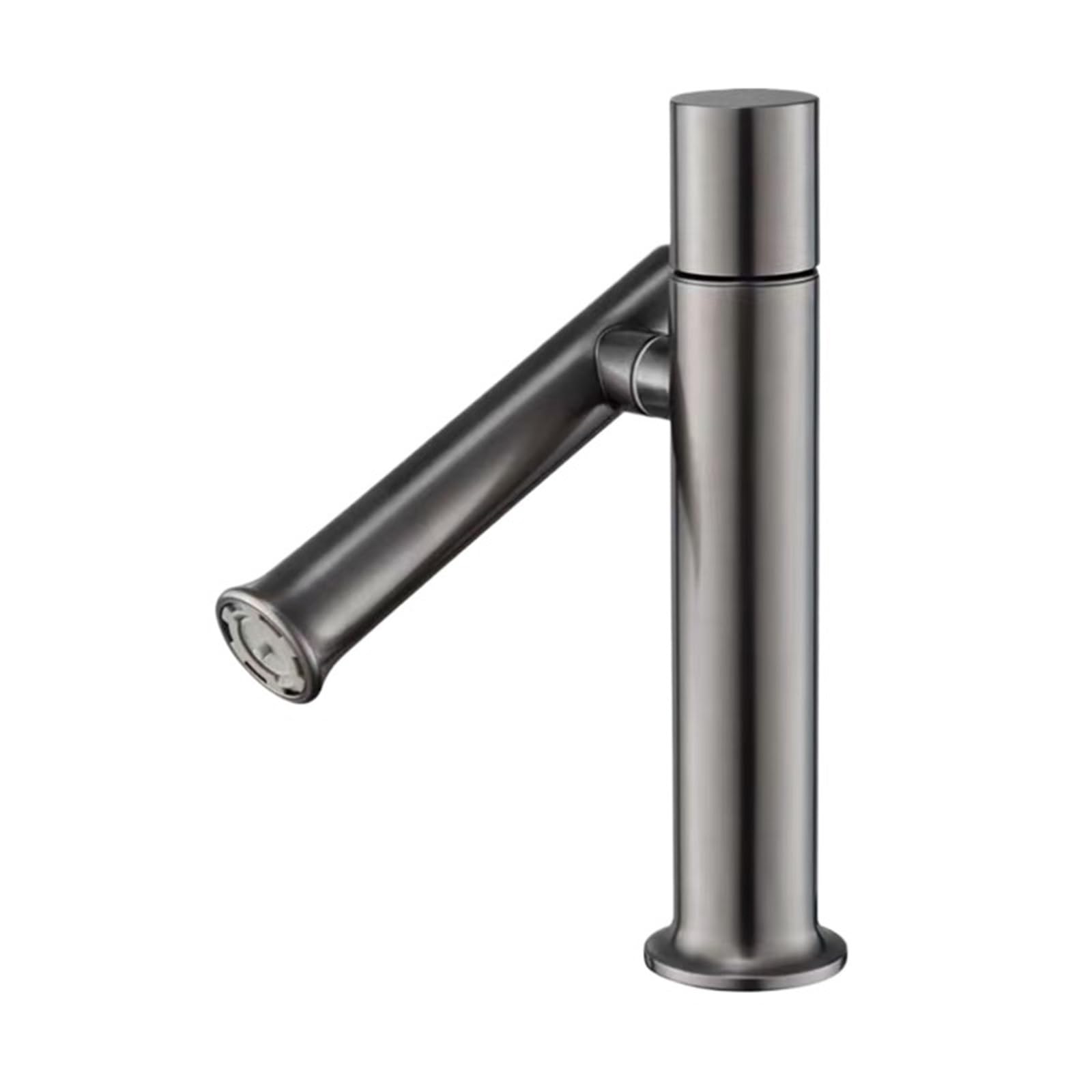 Mkyyioed Color1 Bathroom Taps Stainless Steel Bathroom Basin Faucet Hot Cold Mixer 2 Mode Water Outlet Sink Tap Deck Mounted Single Hole(Color1)