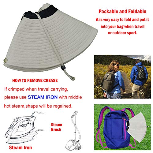 Huamulan Men Summer Sun Protection Hat 6" Wide Brim Outdoor Unisex Women Summer Bucket Fishing Hats For Hiking Beach Safari Garden Lawn Yard Work Kayaking Outdoor Camouflage #TOP5