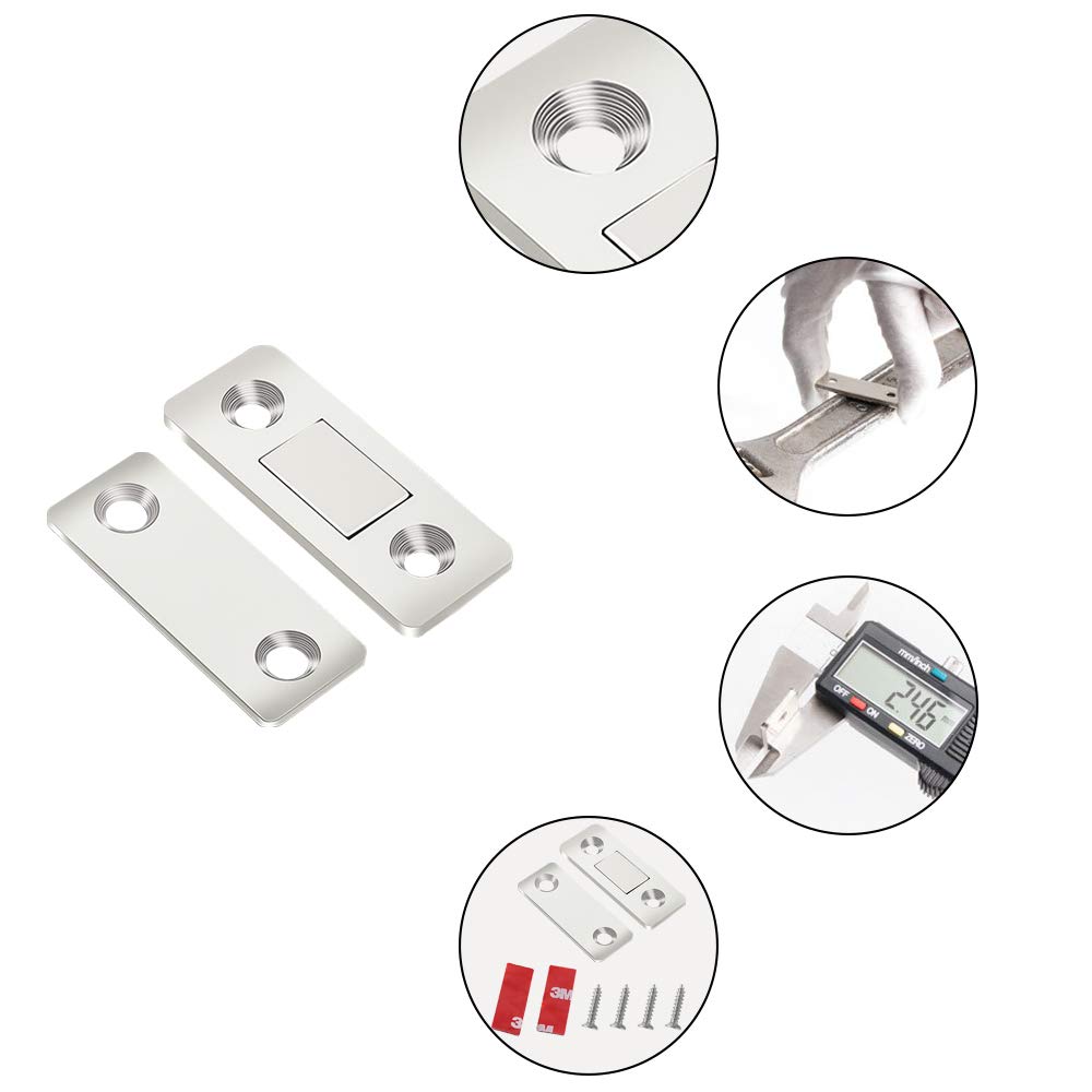 4 Chiusure Magnetiche Autoadesive Per Mobili | Senza Foratura | Per Armadietti E Sportelli - Foto 6