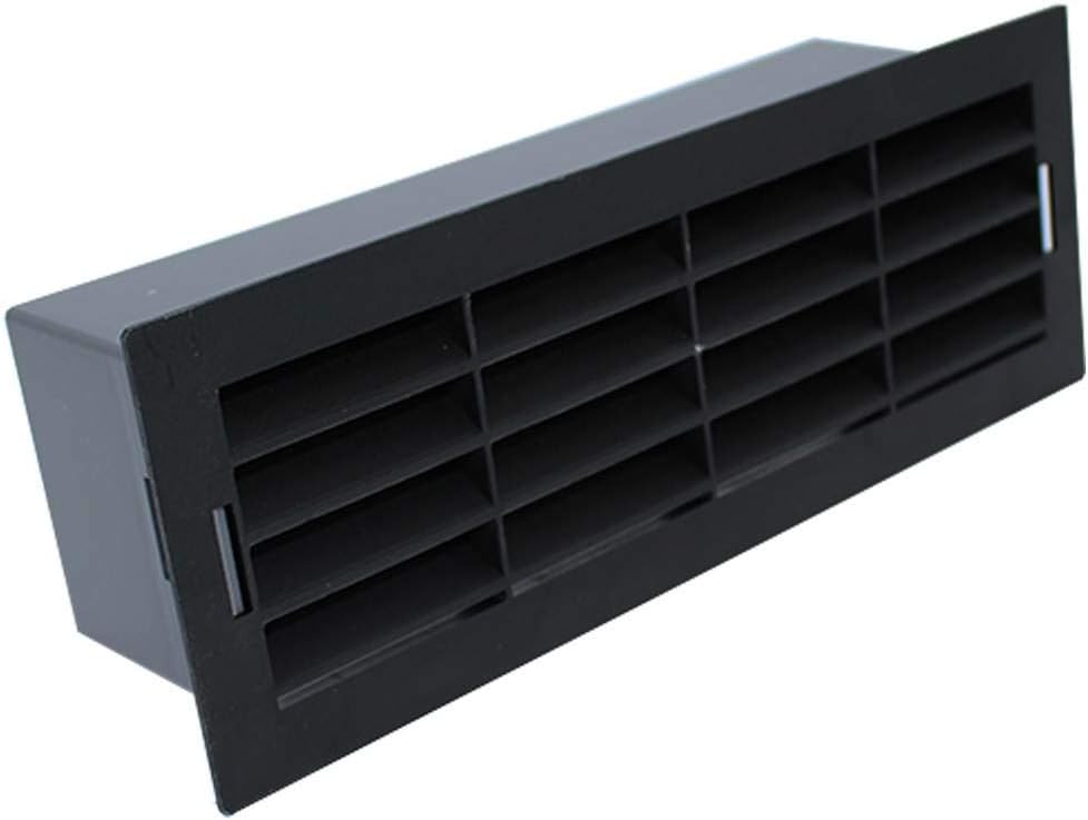 Kair 204mm x 60mm Airbrick with Surround - Black