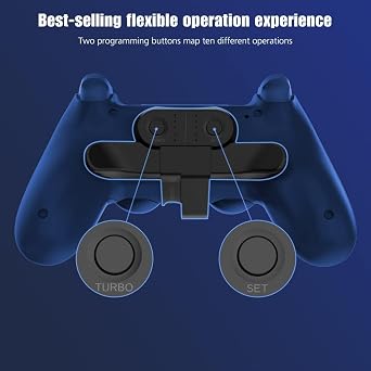 DRILI Paddles for PS4 Controller, Back Button Attachment for PS4 Controller, TURBO Function/Memory Function/Plug And Play, PS4 controller accessories
