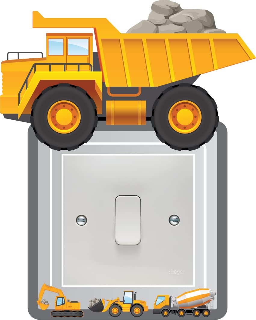 Stickers On Your Wall Light Dumper Truck Switch Surround Art Vinyl Wall Stickers Children's Bedroom