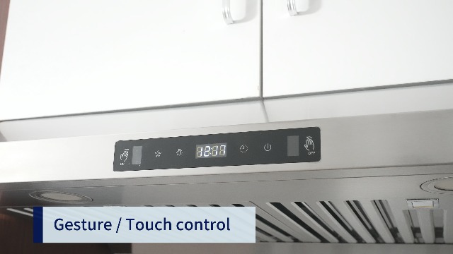 Image of 30 Inch Range Hood, 950 CFM Ducted Under Cabinet Vent Hood | Dual Motor, Stainless Steel, Low Noise Operation, 3-Speed Touch / Gesture Control