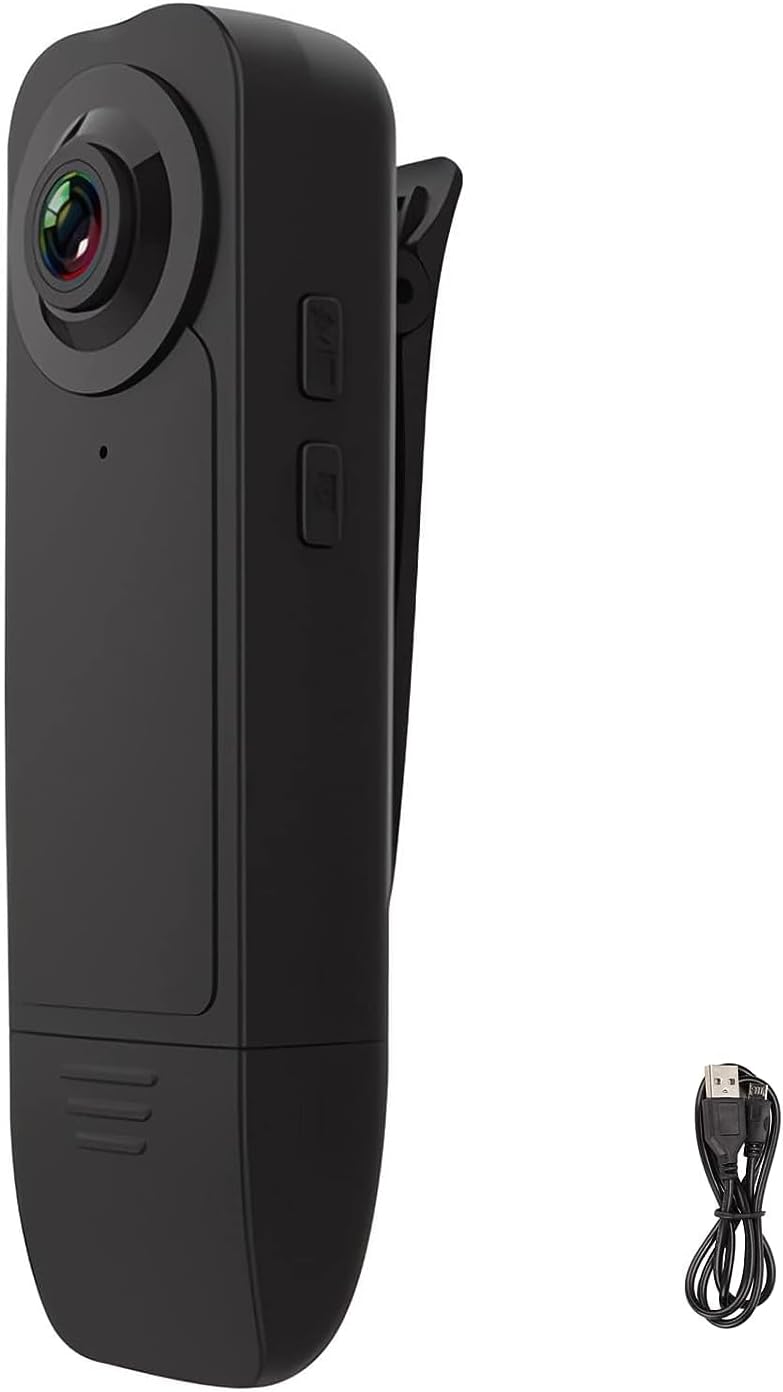 Folany Body Camera, 1080P Video Recorder Wearable, Portable Mini Action Camera with Audio, Night Vision, USB Sports Camera for Home, Outdoor, Enforcement, Security and Guard, 6 HR Battery Life