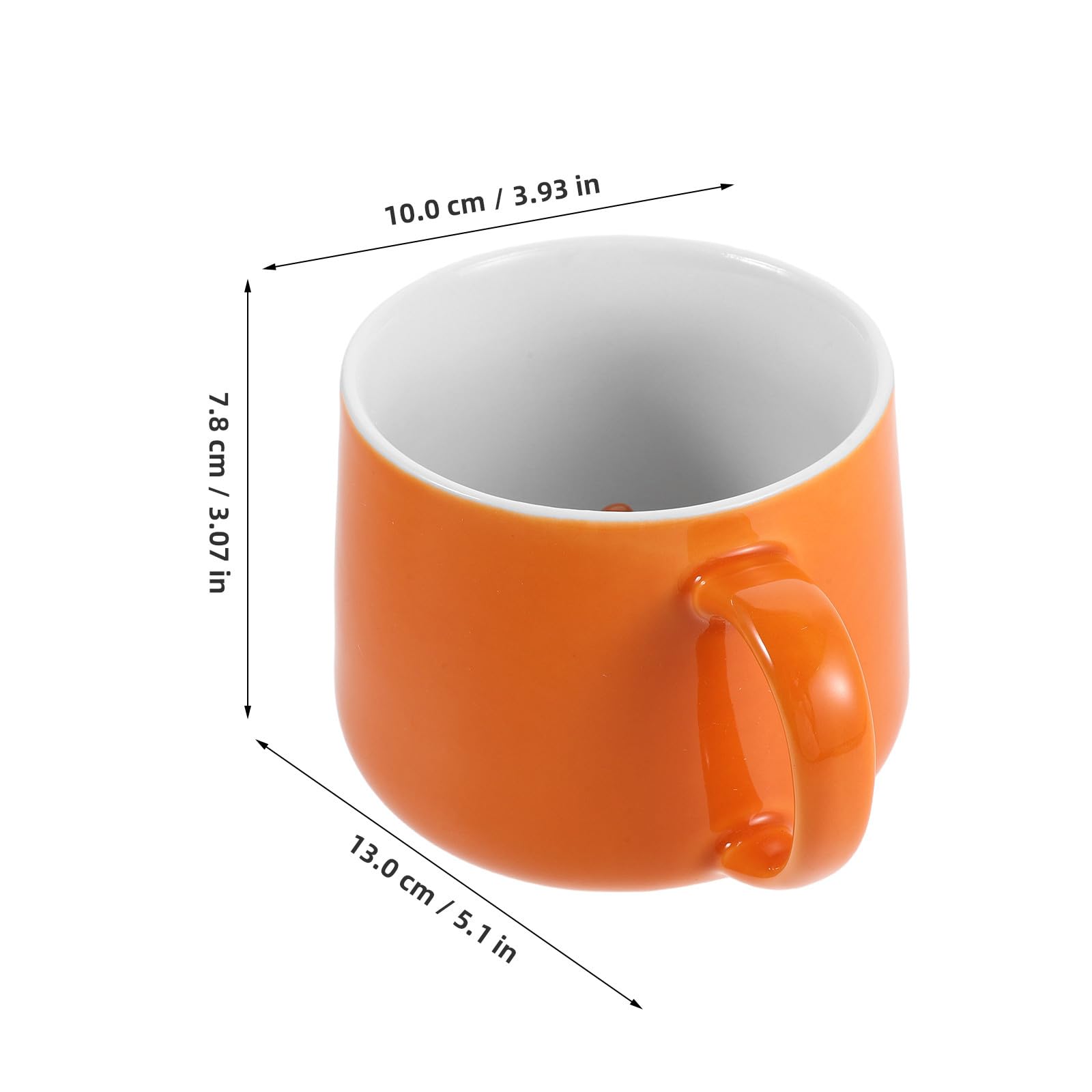 Zerodeko Taza de calabaza naranja de Halloween, pintada a mano, para café