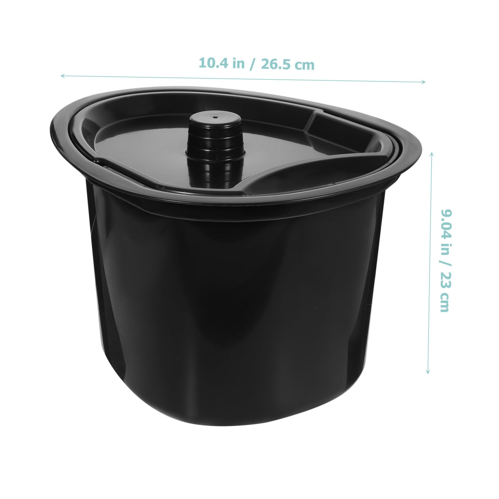 Mobestech Silla Orinal Adulto de Plástico Negro con Tapa, Práctica y Portátil para Personas Mayores y Discapacitadas en Casa Varios estilos