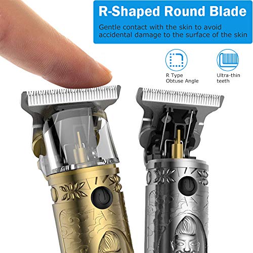 Electric Hair Clippers for Men Professional Outliner,2020 New Cordless Zero Gapped Trimmer Barber Accessories Grooming Waterproof Rechargeable Close Cutting T-Blade 0mm Bald Detail Beard Shaver