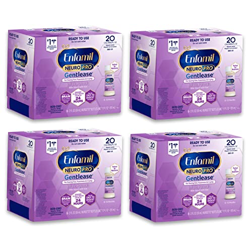 Image of Enfamil NeuroPro Gentlease Baby Formula, Brain Support that has DHA, HuMO6 Immune Blend, Designed to Reduce Fussiness, Crying, Gas & Spit-up in 24 Hrs, 6 Fl Oz, 24 Liquid Bottle