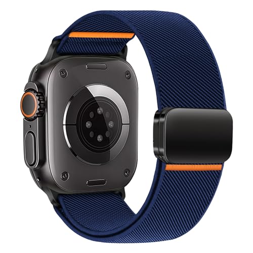 Magnetic Nylon Bands for Apple Watch Ultra 2/3 Band for Men 49mm 46mm 45mm 44mm 42mm iWatch...