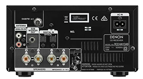 Denon D-M 41 DAB – Chaîne Hi-Fi compacte avec 2 x 30 W de puissance, couleur noir. - Les Beatles, Paul McCartney, John Lennon, RIngo Starr, George Harrison Denon D-M 41 DAB - Chaîne Hi-Fi compacte avec 2 x 30 W de puissance, couleur noir. – Image 5