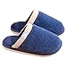 Kobiety, męskie pluszowe kapcie, wygodne ciepłe kapcie, antypoślizgowe buty bawełniane, kapcie pary, do wewnątrz, na zewnątrz, Ciemnoniebieski, 42.5 EU
