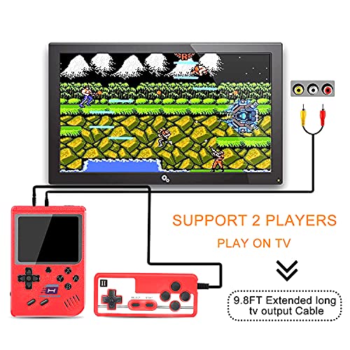 Retro Handheld Game Console, Mini Arcade Machines Built-In 400 Classical Fc Games, Portable Handheld Video Games For Kids And Adult, Gameboy Console Box Support Tv Output. (Red) #TOP2