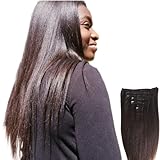 Last 5 Years Raw Natural Light Yaki Relaxed Straight Clip In Lift 613 Real One Donor Straight Virgin Human Hair Extensions Clip Ins Weft Extension For Black Women (yaki 20in, Natural Brown)