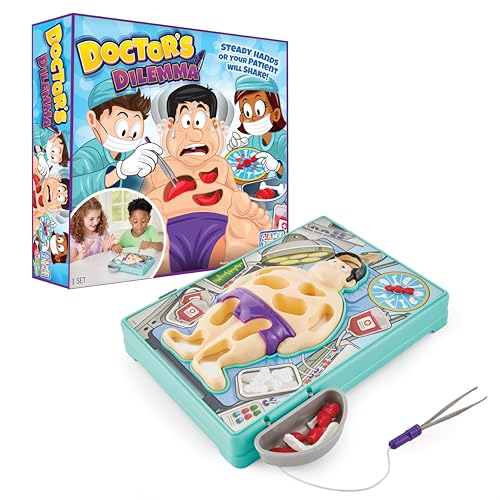 Game Zone Doctor's Dilemma - Pon a prueba tu destreza y precisión en este hilarante juego de cirugía - Diversión familiar para 2-4 jugadores mayores de 6 años miniatura 1