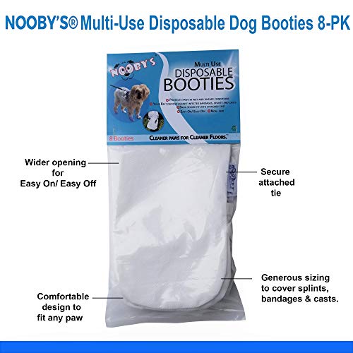 Nooby's Veterinary Dog Boots 8 Pack: Water Resistant, Maximum Protection for Clean
