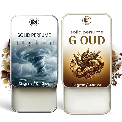 Image of Dr.Mashur Solid Perfume |Typhon&G oud Alcohol Free Wax Perfume Balm, Long Lasting | Pocket Tin 12g, Pack Of 2| Non Greasy Smooth Glide, Travel Friendly Men And Women