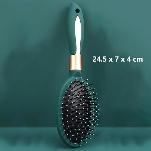 Miniatura 2 de Cepillo desenredante antiestático para masaje, cepillo desenredante con base de cojín, pasadores de cerdas de nailon, cepillo de secado por soplado