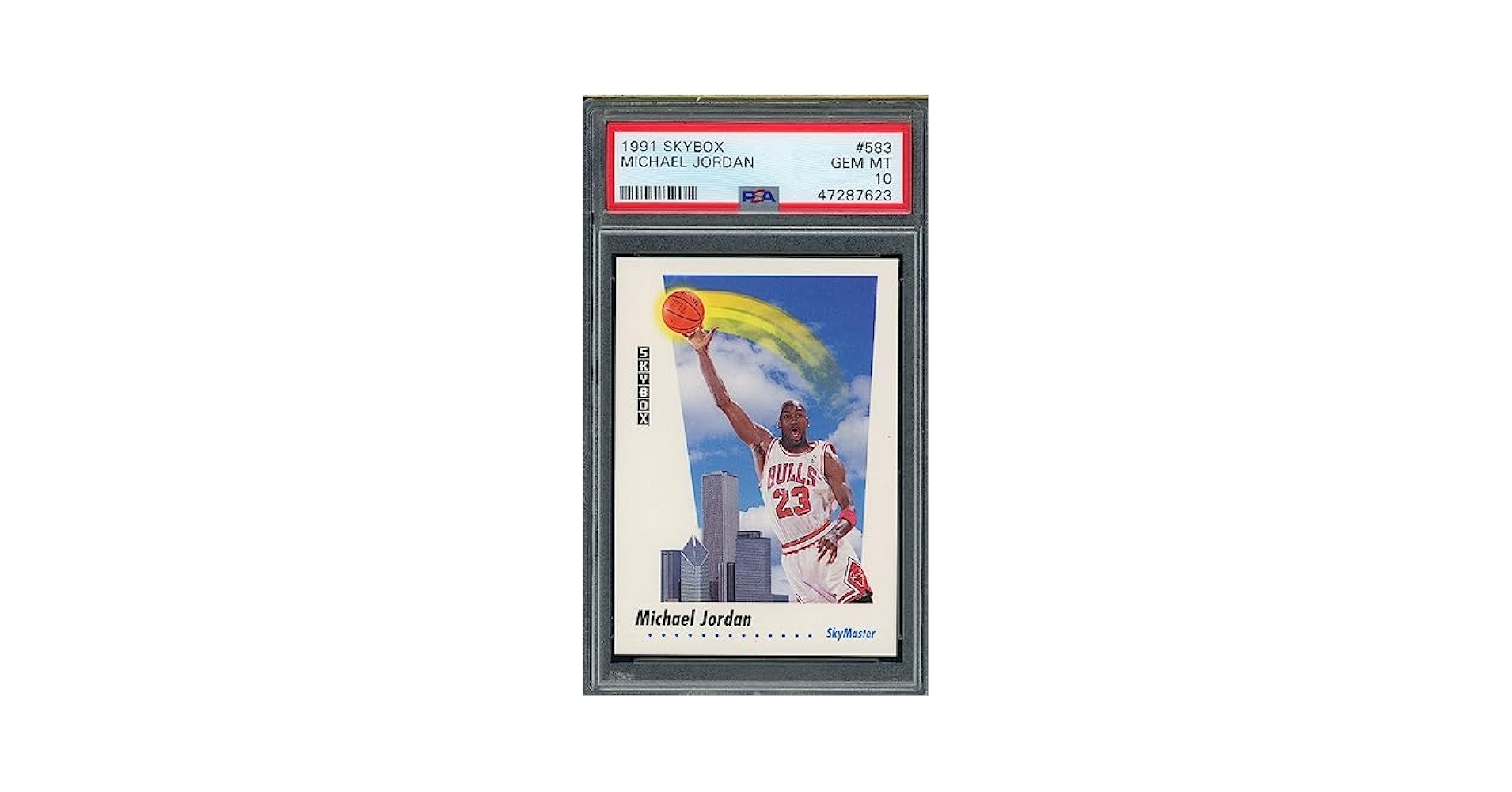最安値 1991 Skybox マイケル ジォーダン PSA-9 Mint! 1991 SKYBOX MICHAEL JORDAN #307 CHICAGO BULLS HOF!! PSA 9