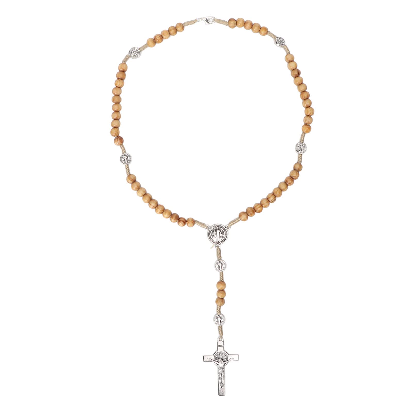 Rosario Bendecido por El Papa Francisco Vaticano Roma Santo Padre Medalla Madera Aleación De Zinc Portátil Ligero Hecho A Mano Atractivo Rosario De Madera Maciza Hecho A Mano