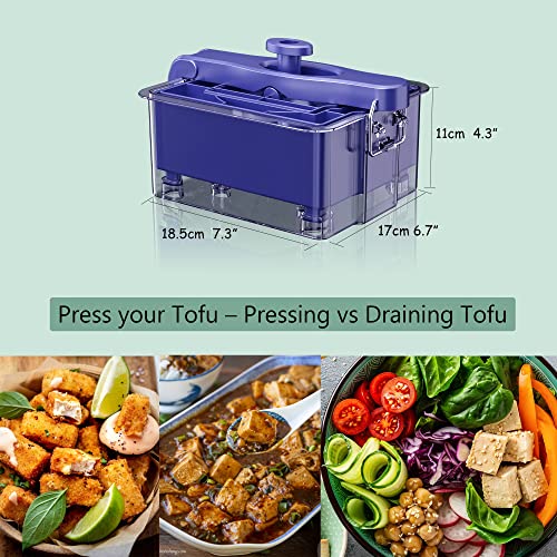 Tofu Press Dishwasher Safe Bpa Free Cheese Press Tofu Maker Tofu Presser To Speed Up Removing Water From Silken Vegan Food Firm,Cheesecloth Nut Milk Bag And Extra Firm Tofu In 10-30Mins #TOP1