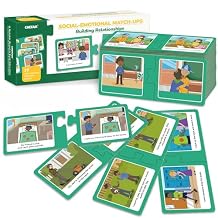 CHEFAN Building Relationships Puzzle Cards, Social Skills, Autism Learning Materials, Speech Therapy Materials, Social Emotional Learning Toys and Games for Kids, 40 Pieces, Ages 3+