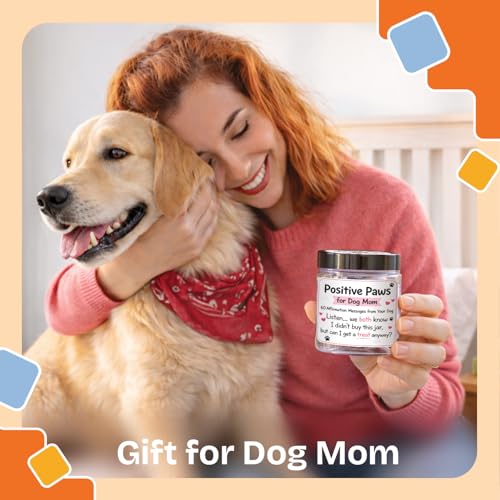 Image of NewEleven Dog Mom Gifts For Women - 60 Emotional Support Cards From Puppy, Unique Gifts for Dog Lovers, Mothers Day, Birthday Gift for Women, Sister, Wife, Her - Puppy Positive Affirmation Jar