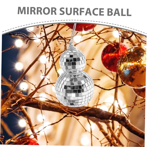Bola espejada decorativa PRETYZOOM para fiestas, bodas y festividades — ornamentación colgante segura, ligera y reutilizable para ambiente festivo en hogar, bar o KTV miniatura 4